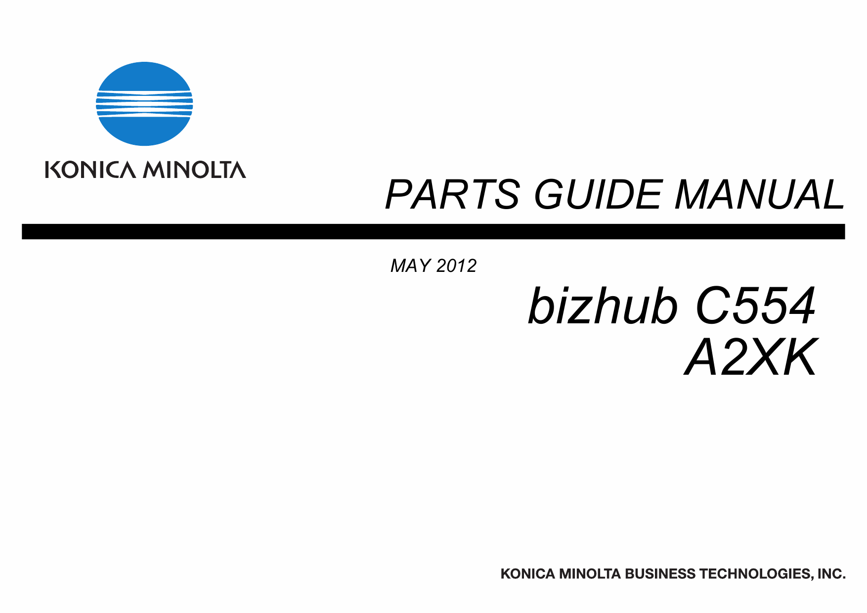 Konica-Minolta bizhub C554 Parts Manual-1